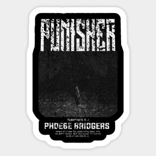 punisher black vintage fanart 5 Sticker